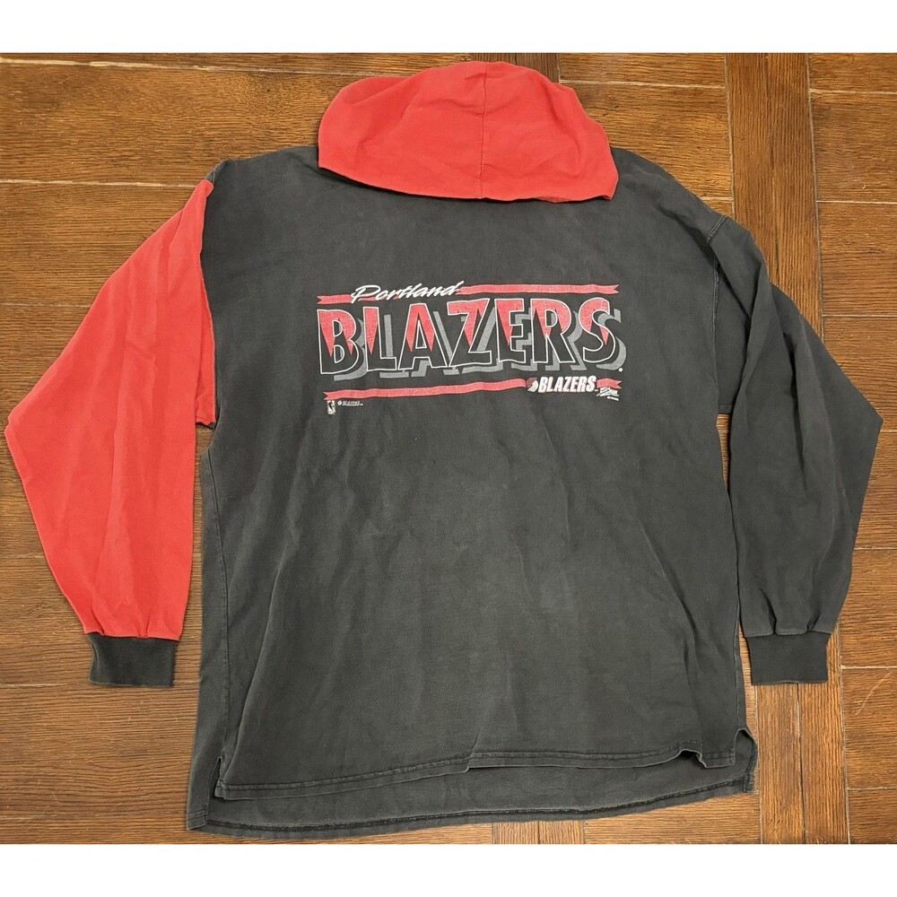 Vintage Portland Trail Blazers Sweatshirt 90s Salem Sportswear NBA Hoodie Mens L